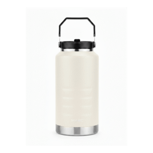67oz Large Vacuum Insulated Water Bottle 2000mL Stainless Steel Flask 24 Hour Cold & Hot Thermal Jug for Camping, Hiking & Work (Off-White)