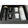 Arabic Coffee Thermos with 4 Cups Set Arabic Coffee Pot Flask Set, Coffee Travel Mug Spill Proof with Lid, Vacuum Thermal Insulated Mug Cup Leakproof 500ML (Black & White)