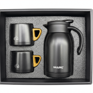 Arabic Tea Black Set with Thermos Jug & 2 Mugs – Insulated Gift