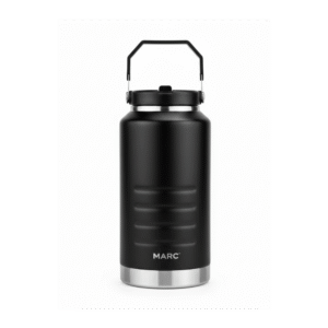 67oz Large Vacuum Insulated Water Bottle 2000mL Stainless Steel Flask 24 Hour Cold & Hot Thermal Jug for Camping Hiking & Work (Black)