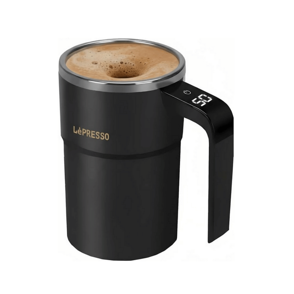 LePresso StirMagic Magnetic Self-Stirring Mug - 380ml Rechargeable Coffee Mixer