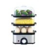 Green Lion 3-Tier Egg Cooker | Vegetable Steamer 500W - Gray