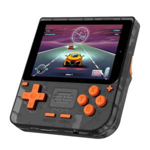PORODO Retro Arcade Handheld Console 5000+ Games 3.5" IPS 6H Battery - Black & Orange