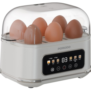 PORODO Smart Electric Egg Boiler Poacher - 6 Eggs, 6 Digital Modes