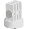 Powerology 4 in 1 Wireless Power Bank Station 10000mAh with Built-In Cable (Lightning & Type-C) PD 20W - White, UK 3pin Power Plug, 4 External USB - White -