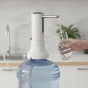 Porodo Lifestyle Water Dispenser 4W, 1200mAh Rechargeable Battery, Digital Display, Touch Control, USB Portable Charging Automatic Water Jug Dispenser for Home,Office,Outdoor