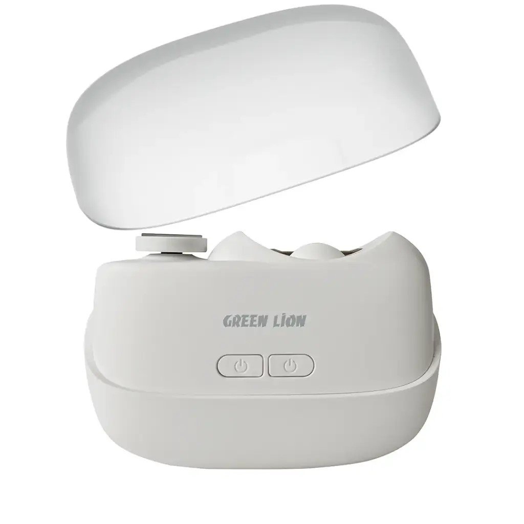 Green Lion 2-in-1 Electric Nail Clipper & Polisher Rechargeable with LED Light, Safe for All Ages