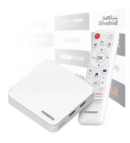 Porodo Echobox Android TV Box 4K 2GB RAM 16GB ROM Allwinner Quad Core